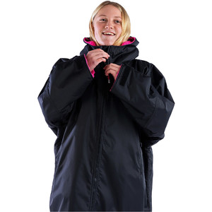 2024 Dryrobe Junior Advance Langarmshirt Change Robe V3 V3KSLSDA - Black / Pink